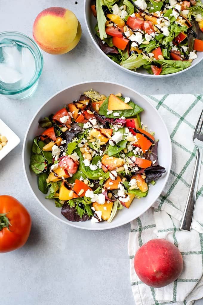 Summer Peach Salad with Berry Bliss