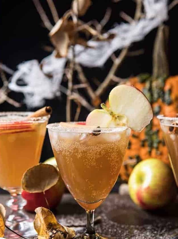 Spooky Apple Cider Tequila Spritz