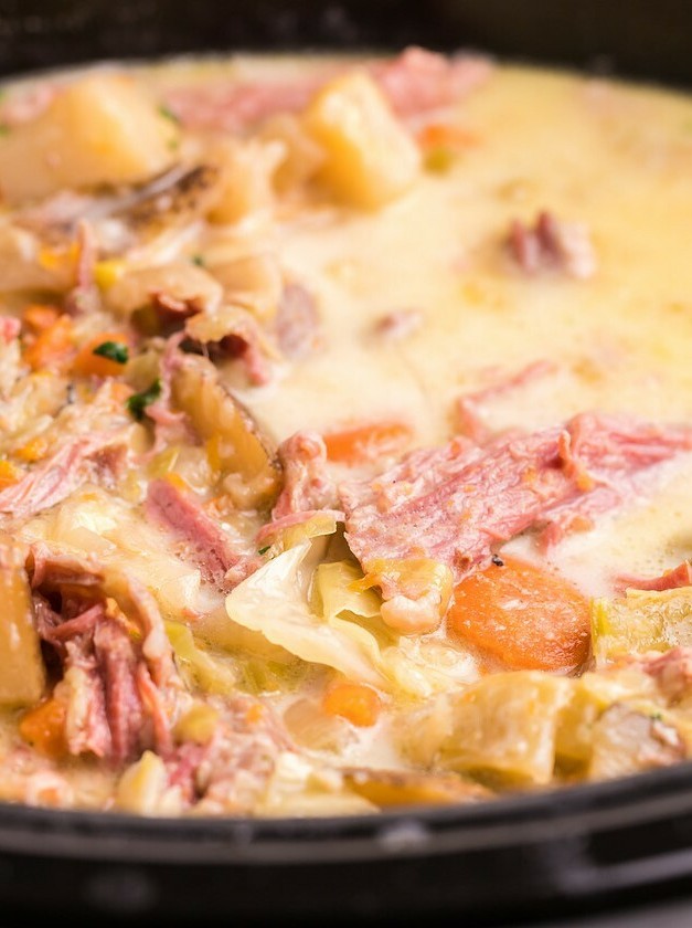 Creamy Corned Beef Cabbage Soup Recipe