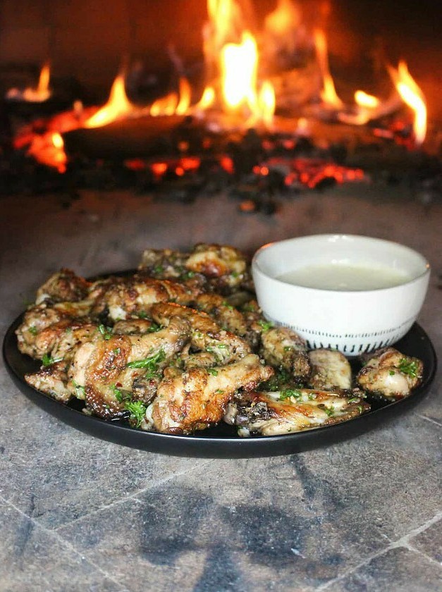 Wood Fired Wings in Herbaceous Chimichurri
