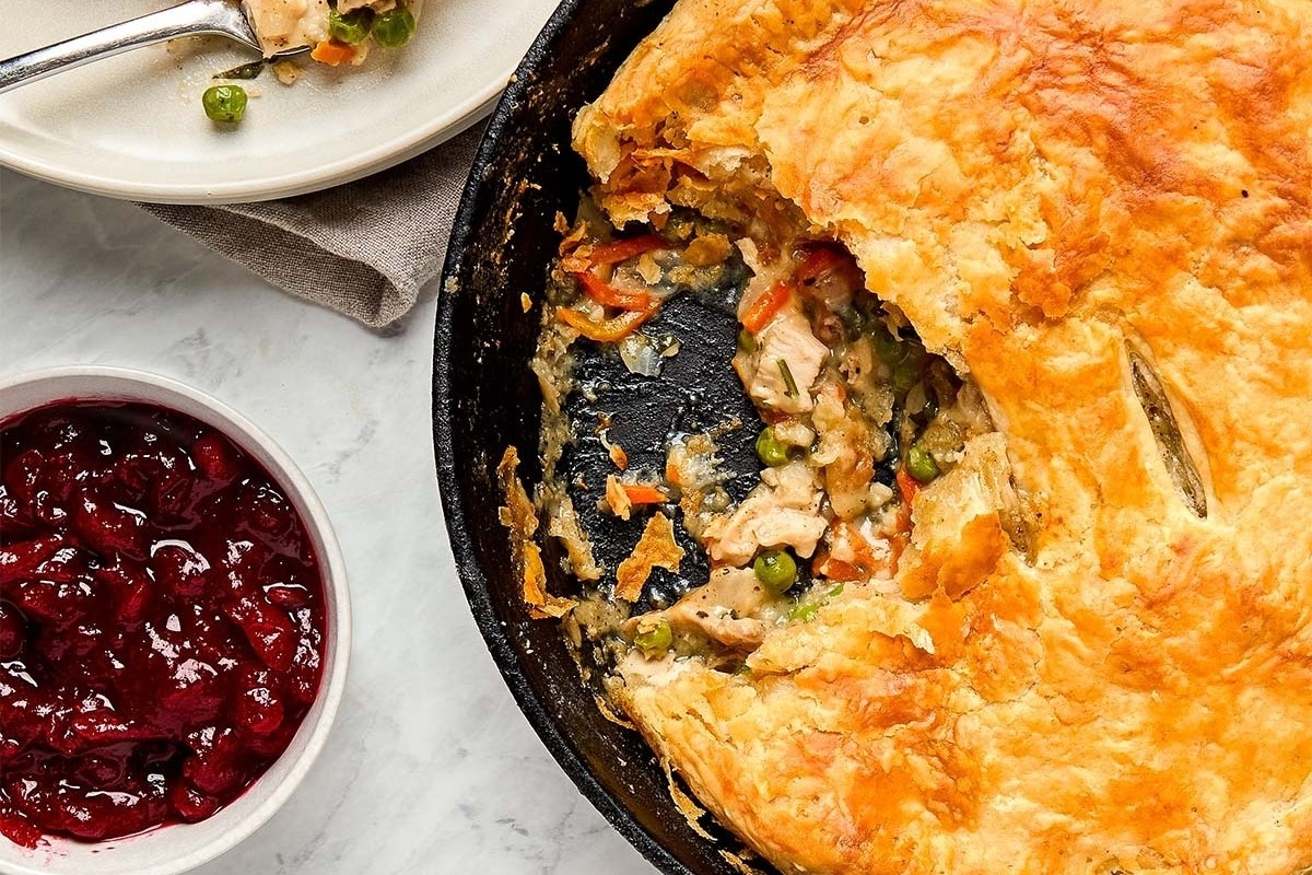 Turkey Leftovers in Flaky Puff Pastry Crust