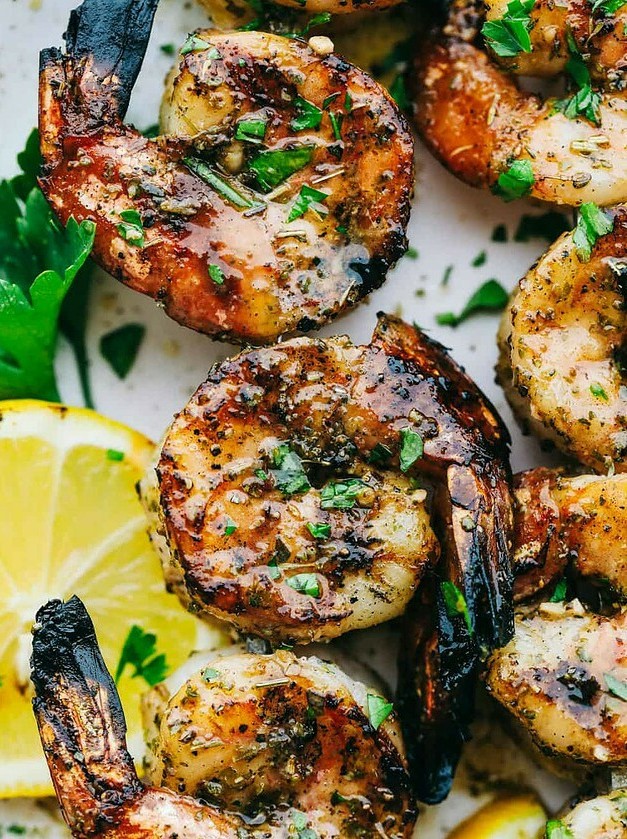 Shrimp Skewers with Smoky Zing