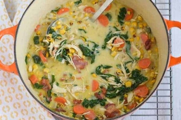 Bacon-Boosted Chicken and Corn Chowder
