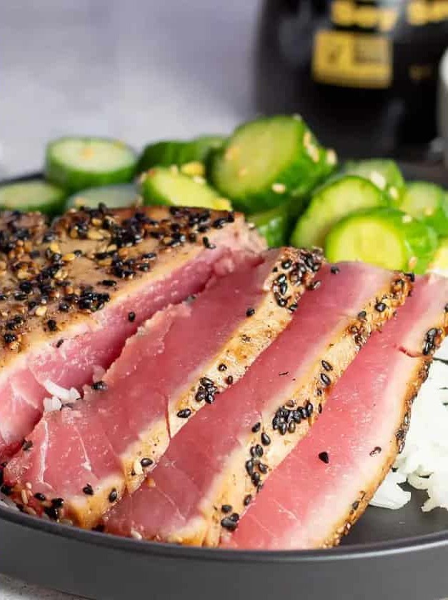 Pan-Seared Ahi Tuna with Sesame Crust