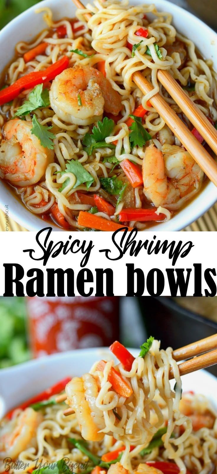 Spicy Shrimp Ramen Bowls Recipe