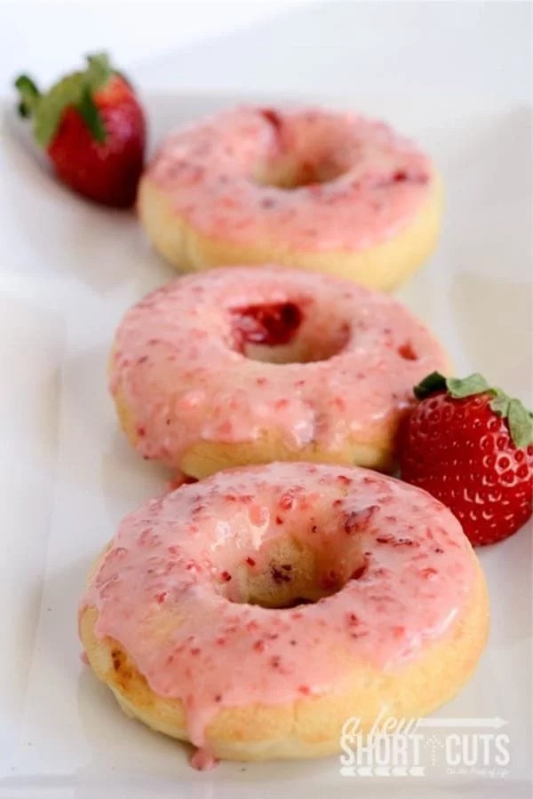 Sweet Strawberry Glazed Doughnuts Recipe