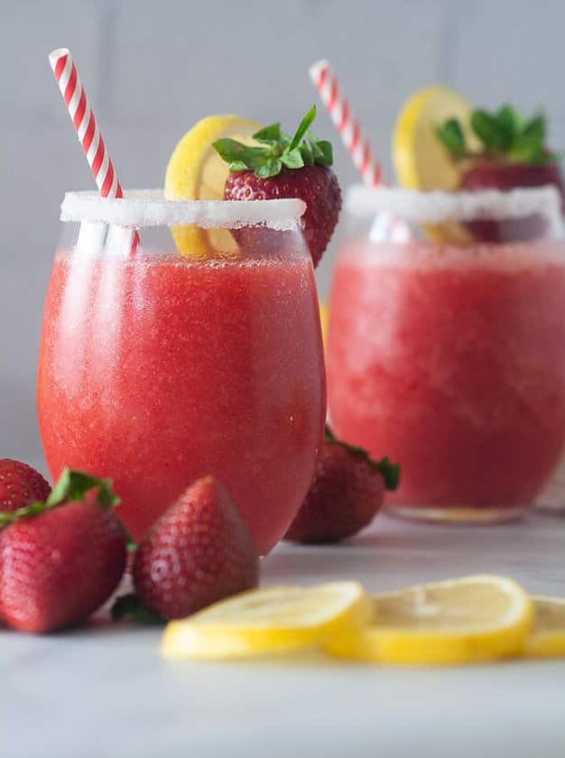 Strawberry Lemonade Cocktail Frozen Treat