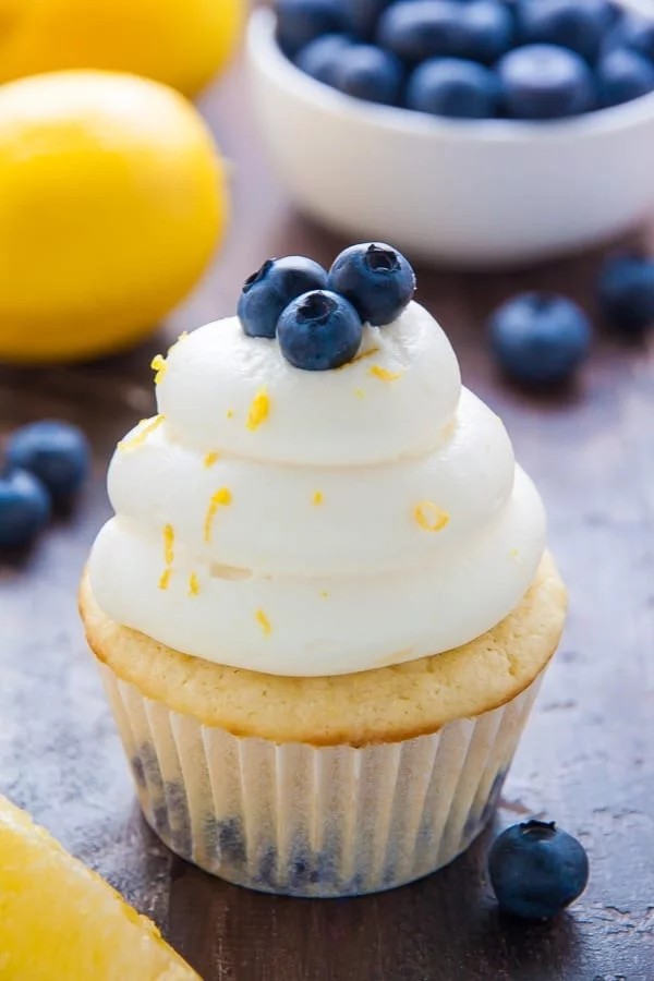 Lemony Blueberry Cupcakes Delight