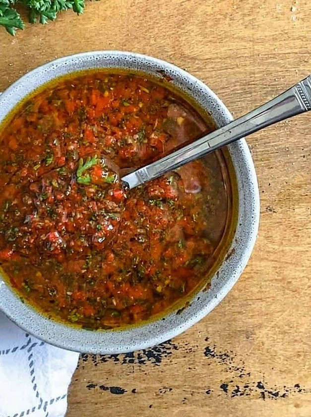 Smoked Bell Pepper Chimichurri Sauce