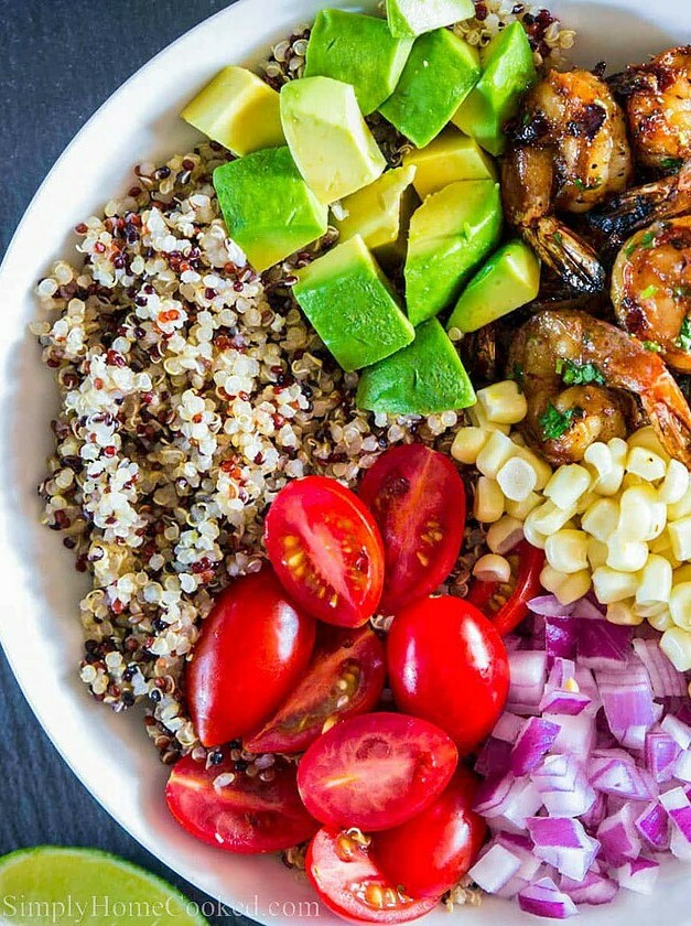 Cilantro Lime Shrimp Quinoa Bowl