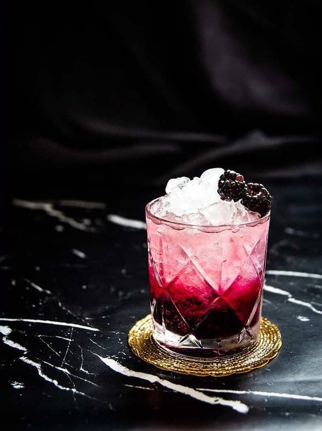 Smoky Tequila and Beet Bramble