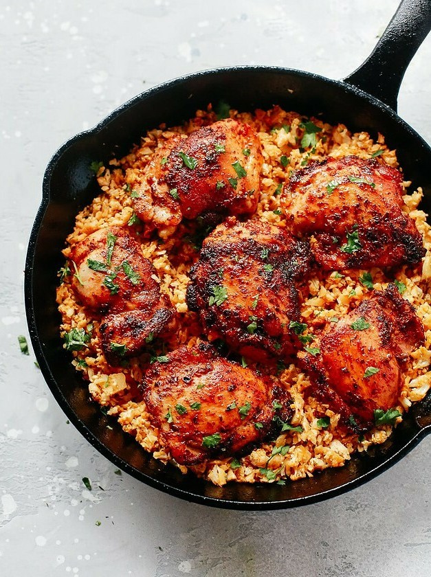Paleo Chicken with Spicy Cauliflower