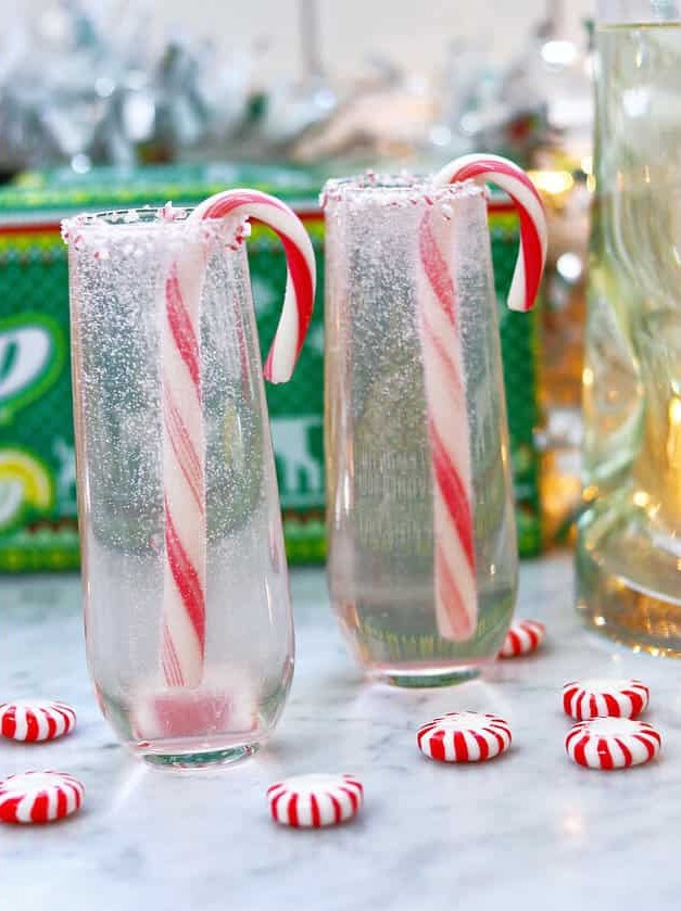 Peppermint Sparkler Holiday Cocktail