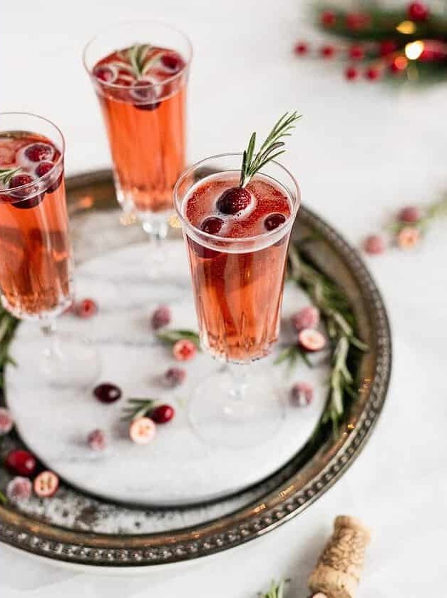 Rosemary Sparkler with Cranberry Twist