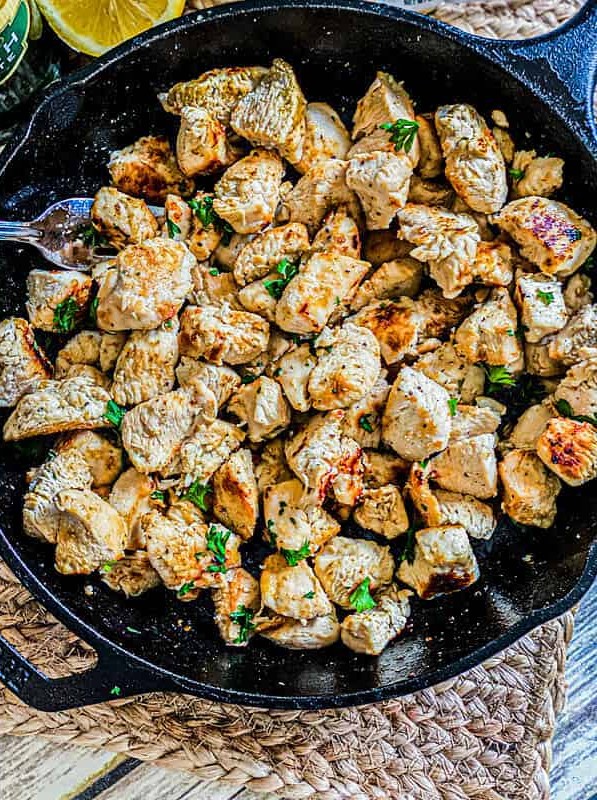 Quick Italian Chicken Bites Skillet Recipe