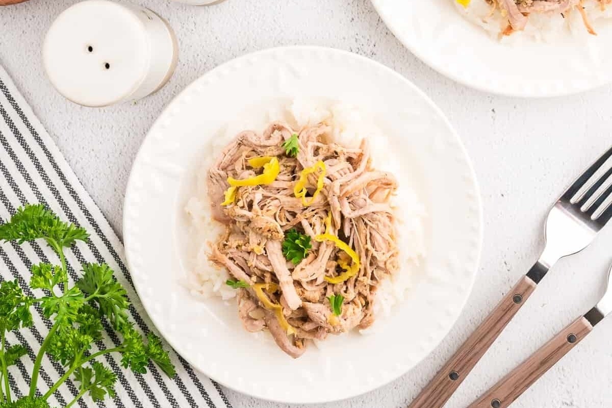 Slow Cooker Pepperoncini Pulled Pork