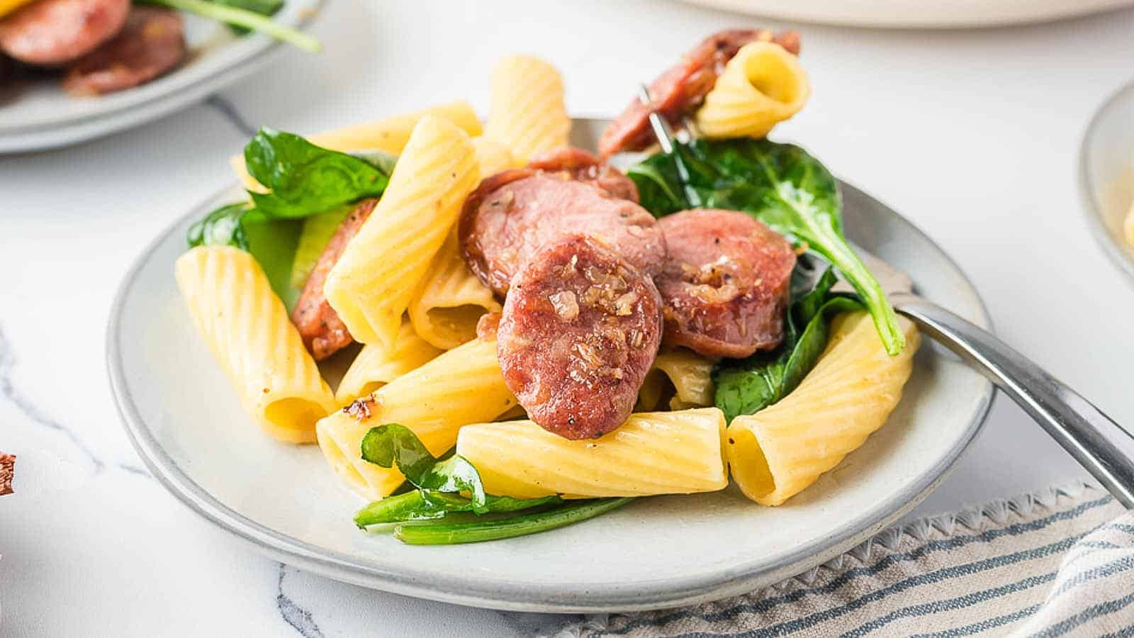 Sausage & Chicken Fettuccine Delight