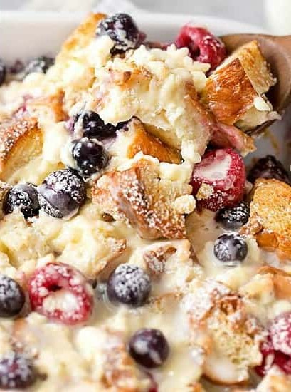 Croissant Berry Cream Cheese Breakfast Bake