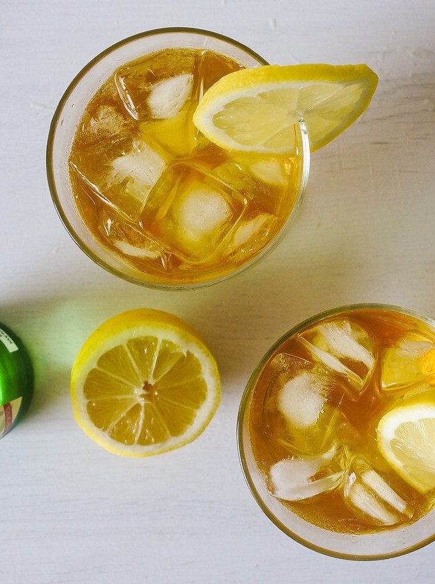 Soju Spritz with a Green Tea Twist