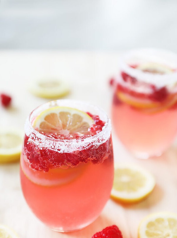 Raspberry Limoncello Sparkler Cocktail