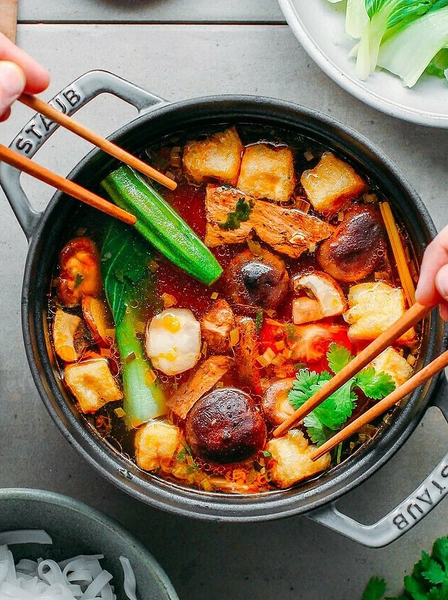 Lemongrass Vegan Hot Pot with Fiery Twist