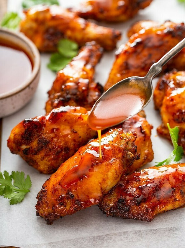 Spicy Honey Glazed Chicken Wings Perfection