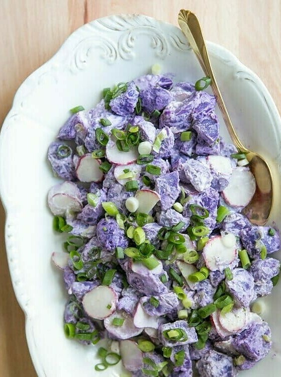 Vibrant Purple Potato Salad Delight