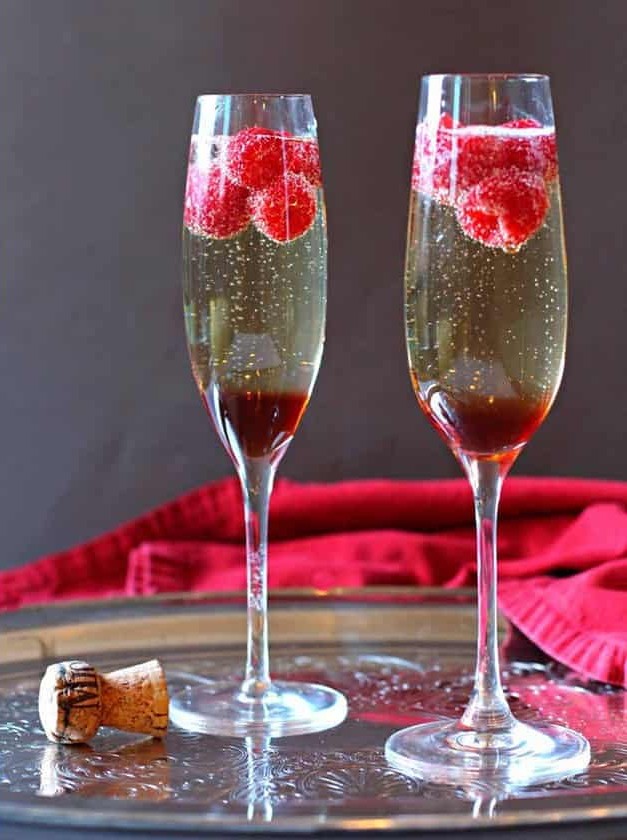 Raspberry Sparkler with Chambord Twist
