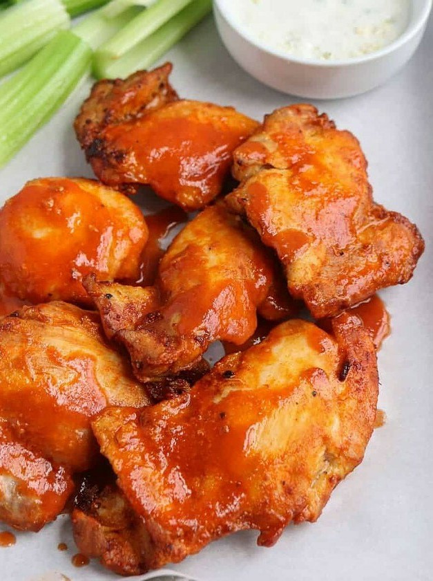 Spicy Buffalo Chicken Thighs Baked or Air Fried