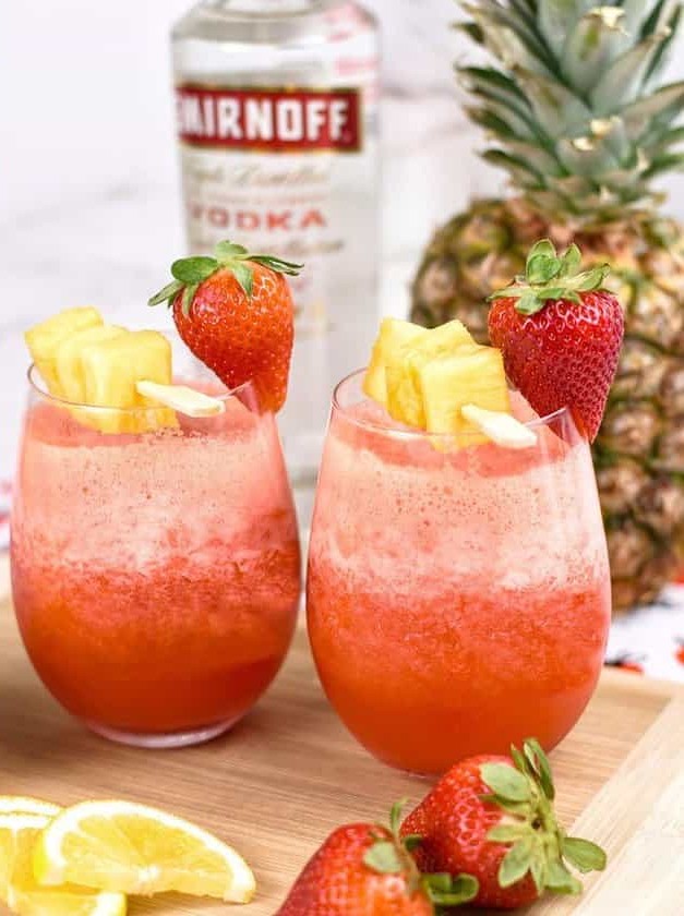 Summer Strawberry Pineapple Vodka Refresher