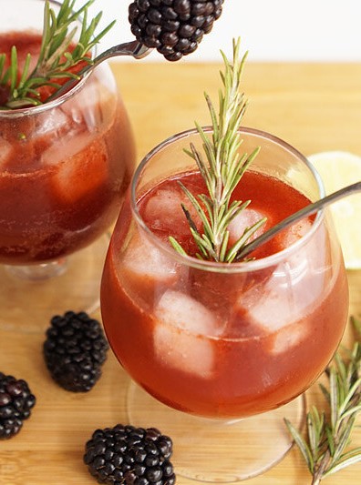 Blackberry Spice Winter Rum Cocktail