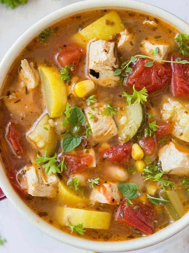 Italian Chicken Soup Recipe in a Bowl