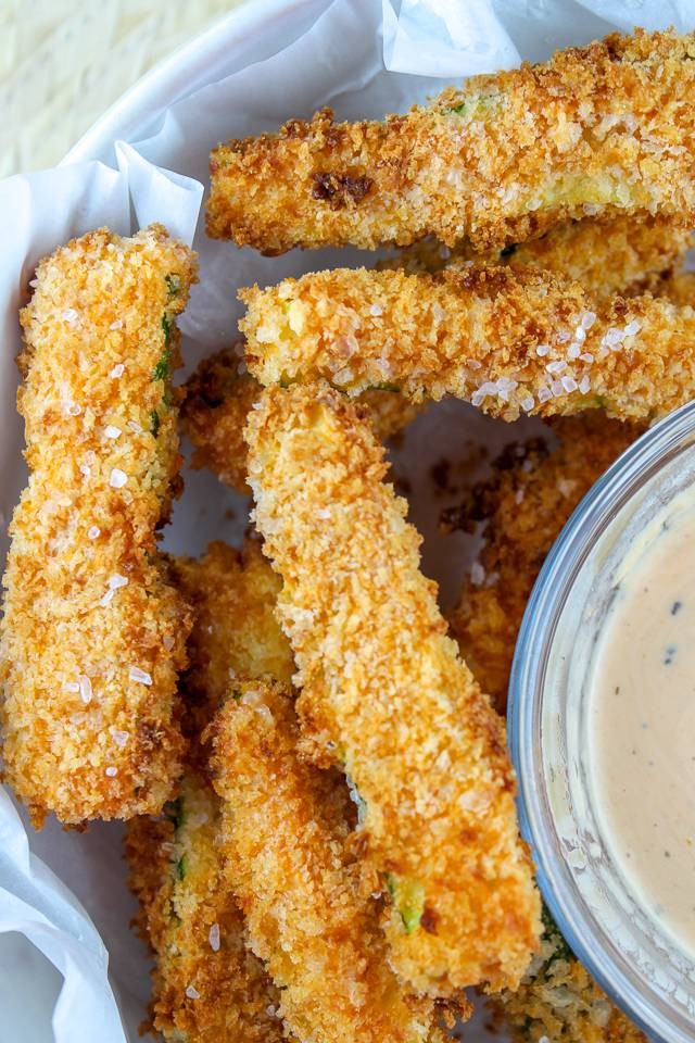 Crispy Zucchini Fries with a Spicy Kick