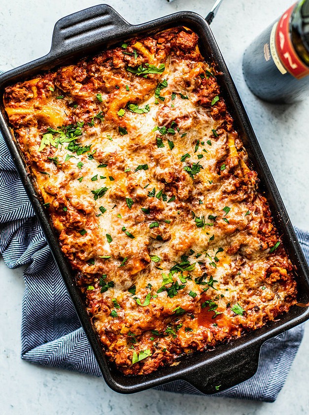 Turkey Lasagna with Lighter Meat Sauce Delight