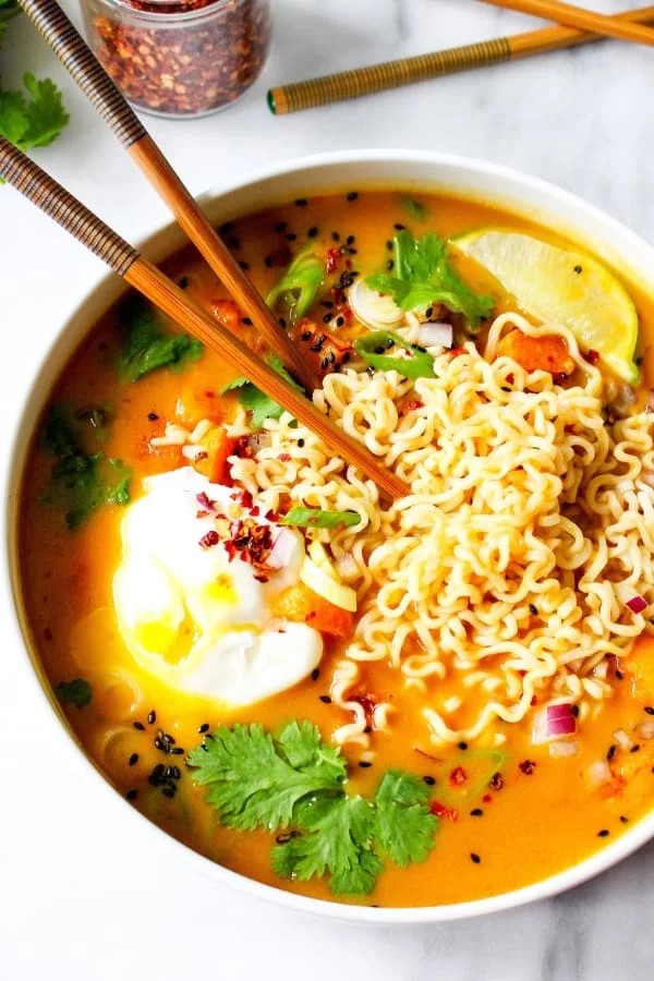 Spiced Pumpkin Pho Noodle Soup