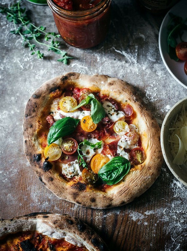 Calabrian Blaze Pizza with Honeyed Prosciutto