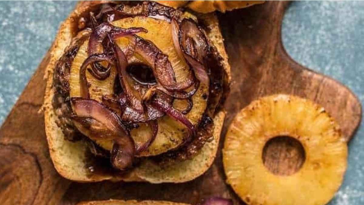Teriyaki Pineapple Pork Hawaiian Burger Delight