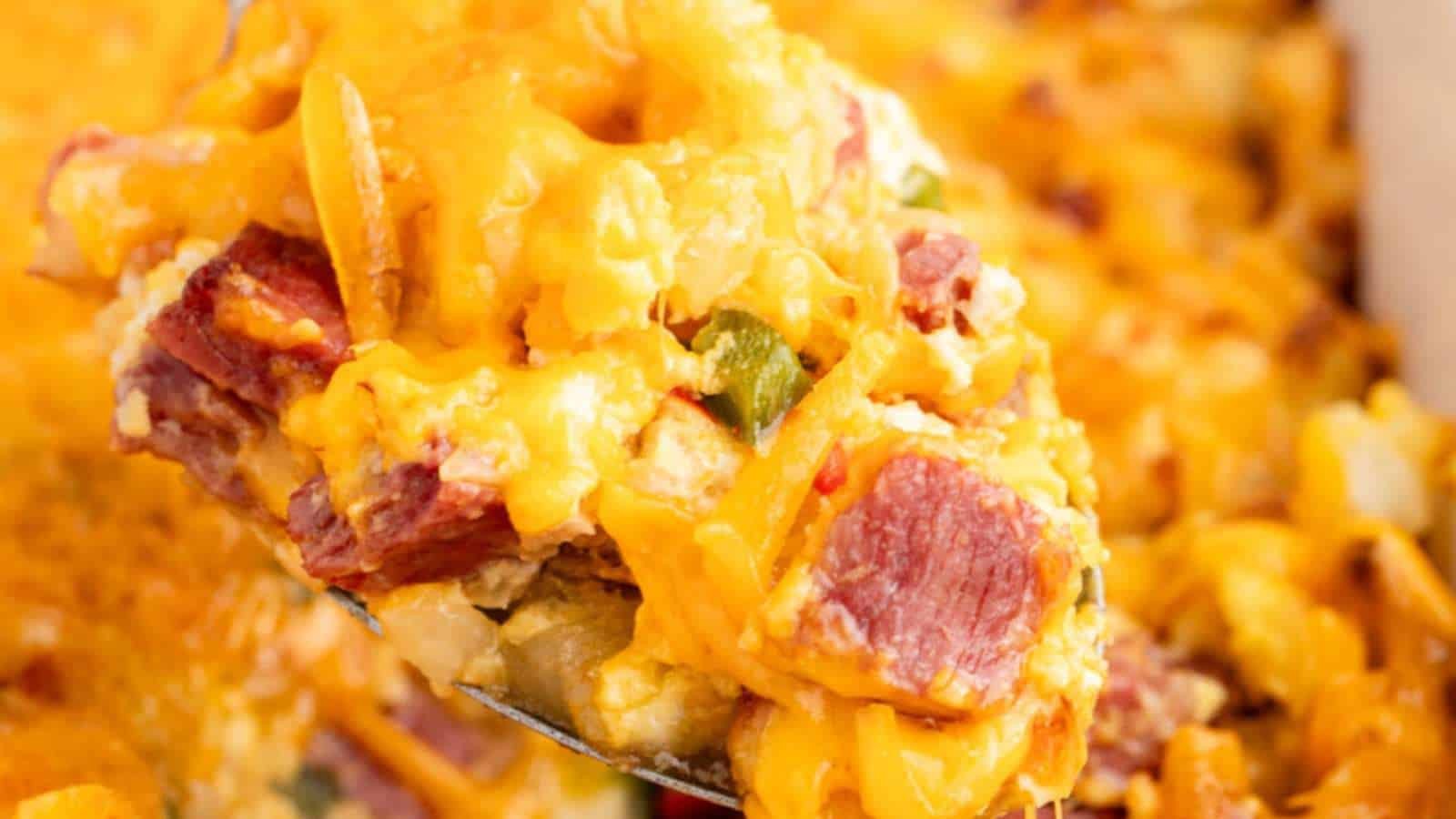 Corned Beef Potato Hash Breakfast Bake