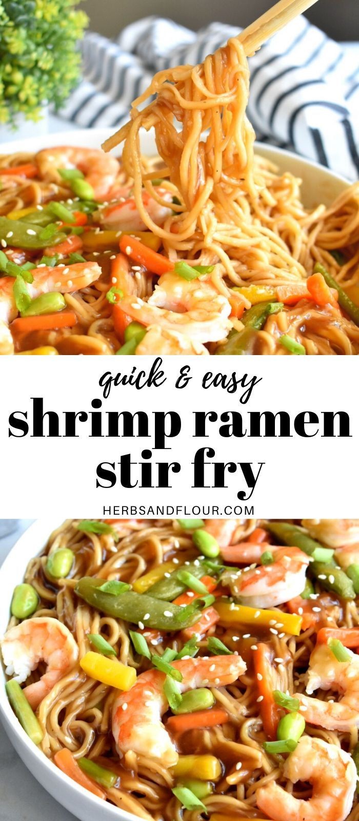 Shrimp Stir Fry with a Twist of Ramen