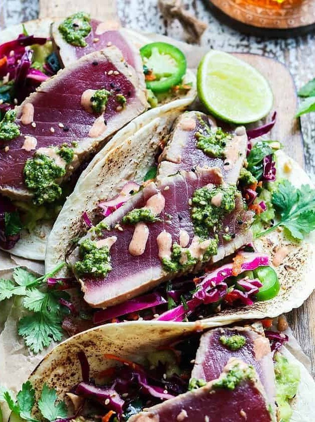 Pan-Seared Tuna Taco Delights