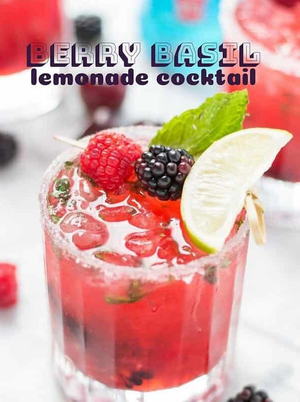 Basil Berry Lemon Sparkler