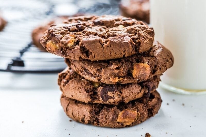 Gluten-Free Triple Chocolate Peppermint Cookies