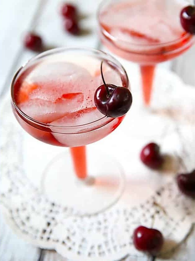 Cherry Sparkle Brunch Cocktails