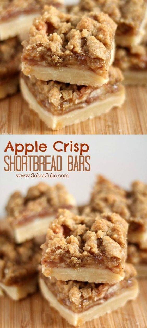 Apple Crisp Shortbread Squares Delight