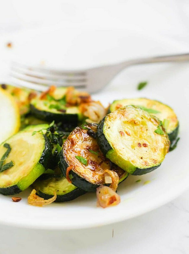 Crispy Zucchini with Herb & Shallot Delight