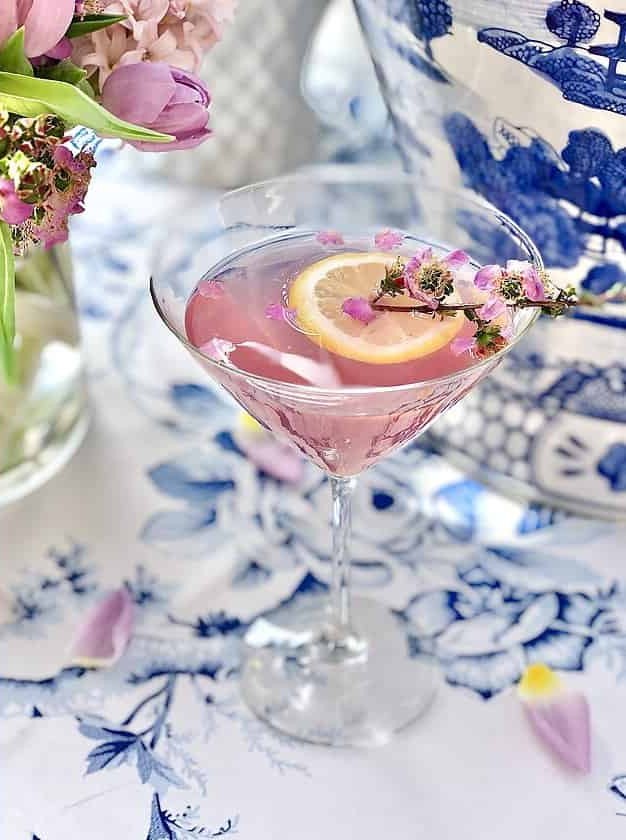 Lavender Gin Champagne Spritzer