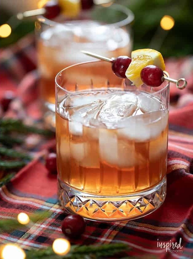 Rye Cranberry Holiday Cheer in a Glass