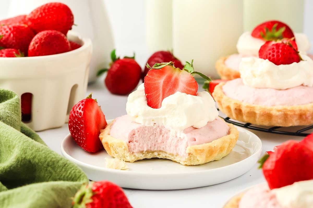 Mini Strawberry Cream Cheese Tarts