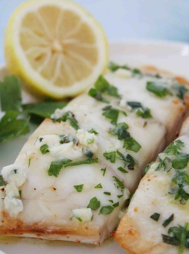Air-Fried Red Snapper with Garlic Herb Butter