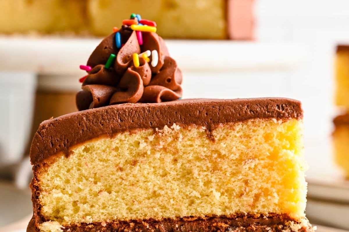 Classic Homemade Yellow Birthday Cake